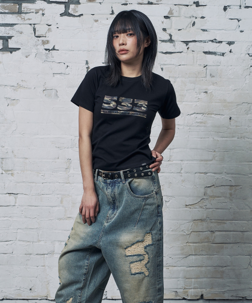PEID(ペイド)の「PD 533 スリムフィット半袖Tシャツブラック(Tシャツ/カットソー・レディース・ブラック・2/3/1)」の15枚目の写真