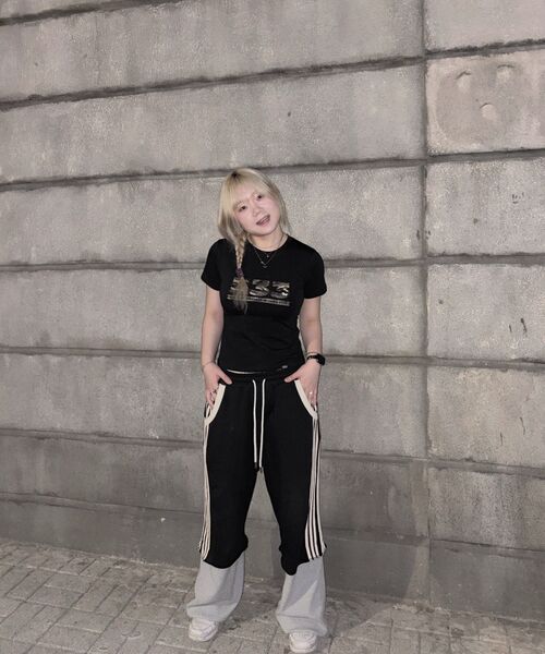 PEID(ペイド)の「PD 533 スリムフィット半袖Tシャツブラック(Tシャツ/カットソー・レディース・ブラック・2/3/1)」の9枚目の写真