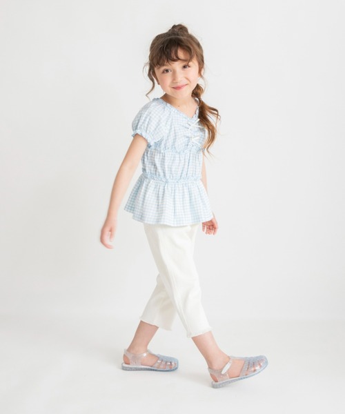 BRANSHES(ブランシェス)の「裾フリンジクロップドパンツ(その他パンツ・キッズ・ブルー/アイボリー・130/150/90/100/110/120/140)」の18枚目の写真
