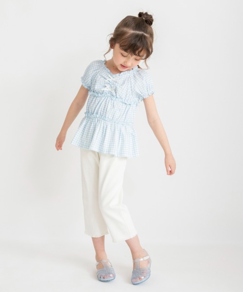 BRANSHES(ブランシェス)の「裾フリンジクロップドパンツ(その他パンツ・キッズ・ブルー/アイボリー・130/150/90/100/110/120/140)」の20枚目の写真
