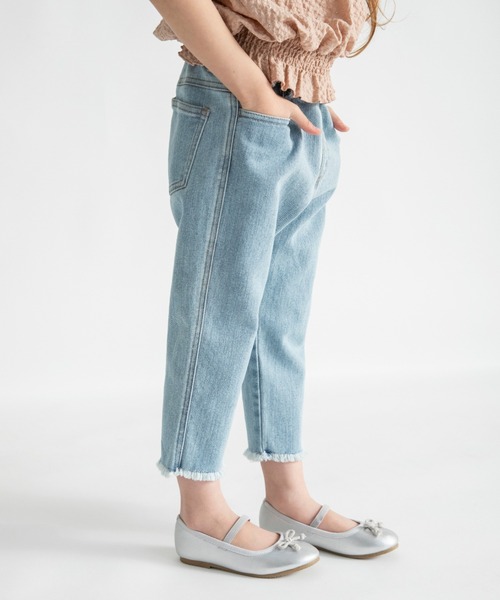 BRANSHES(ブランシェス)の「裾フリンジクロップドパンツ(その他パンツ・キッズ・ブルー/アイボリー・130/150/90/100/110/120/140)」の14枚目の写真