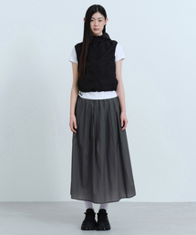 セール】ウィメンズシアナイロンプリーツロングスカート[ブラック