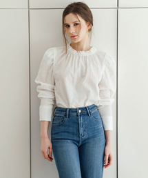 Note Puff White Blouse