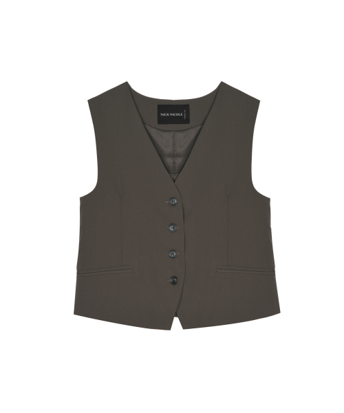 NICK&NICOLE(ニックアンドニコール)の「CLASSIC BUCKLE POINT VEST_BROWN(ベスト・レディース・その他・FREE)」の4枚目の写真