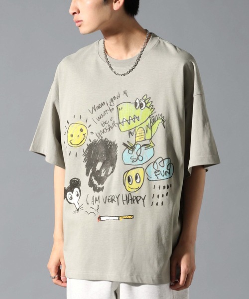 STOCKHOLM SYNDROME（ストックホルムシンドローム）の「STOCKHOLM SYNDROME／DINO TEE（Tシャツ/カットソー・メンズ・ホワイト/ピンク/グレー・FREE）」の2枚目の写真