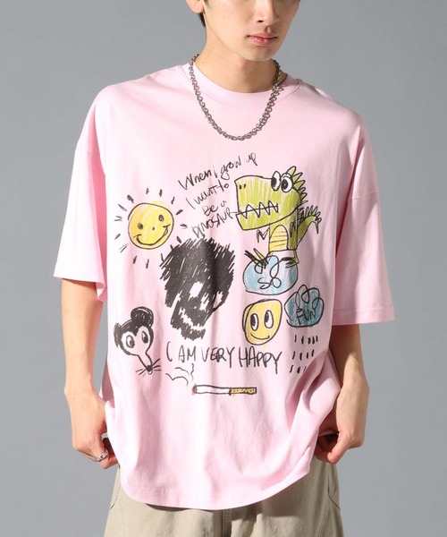 STOCKHOLM SYNDROME（ストックホルムシンドローム）の「STOCKHOLM SYNDROME／DINO TEE（Tシャツ/カットソー・メンズ・ホワイト/ピンク/グレー・FREE）」の3枚目の写真