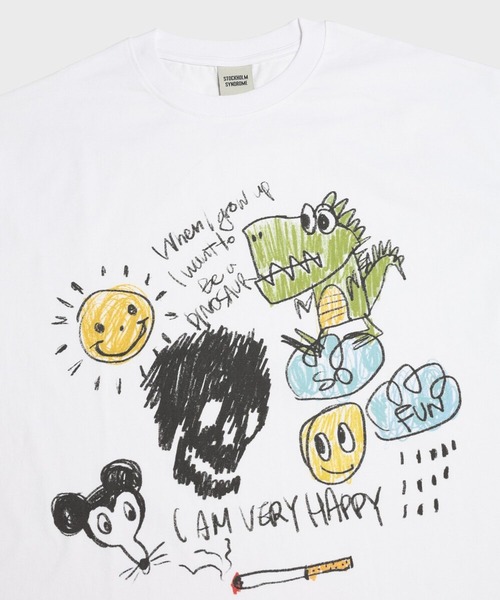 STOCKHOLM SYNDROME（ストックホルムシンドローム）の「STOCKHOLM SYNDROME／DINO TEE（Tシャツ/カットソー・メンズ・ホワイト/ピンク/グレー・FREE）」の6枚目の写真