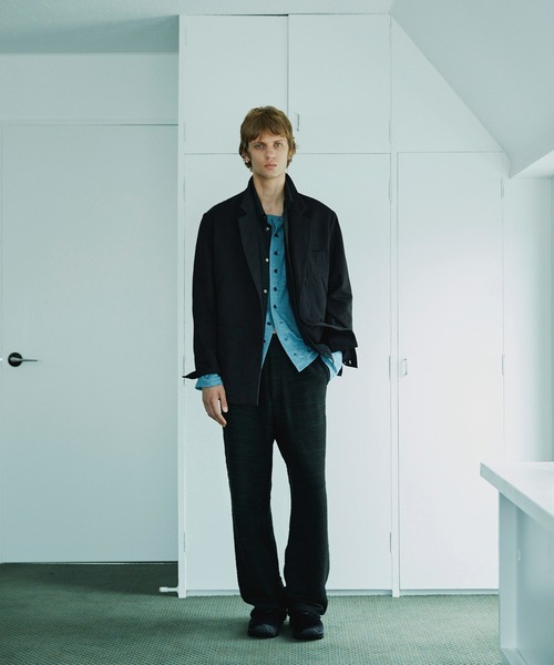 MATSUFUJI（マツフジ）の「Linen Cardigan（カーディガン/ボレロ・メンズ・ブラック/ブルー・3/2）」の8枚目の写真