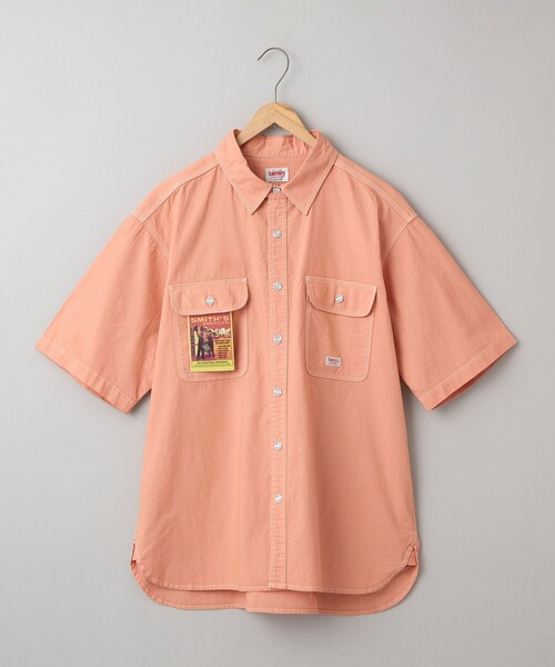 SMITH'S AMERICAN(スミスアメリカン)の「SMITH’S(スミス)別注ヴィンテージライクショートスリーブシャツ(シャツ/ブラウス・メンズ・ライトブルー/ベージュ/オレンジ・S/M/L/XL)」の9枚目の写真