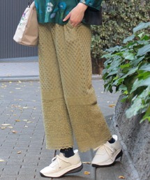 SUPER HAKKA | パネルエンブロイダリーレースパンツ（裏地付き）(その他パンツ)