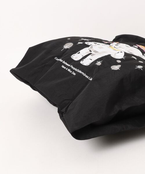 Scrap Book(スクラップブック)の「◆WEB限定 展開◆【Ball&Chain】MIRROR.BALLBEAR(エコバッグ/サブバッグ・レディース・グレー系その他/ブラック・FREE)」の4枚目の写真