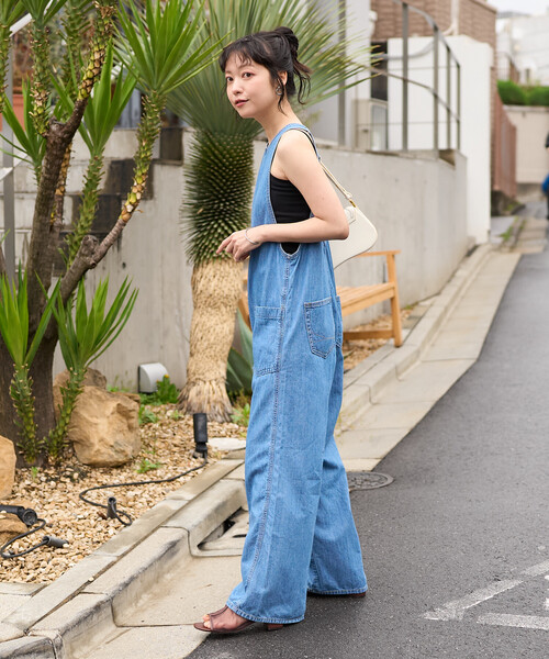FREAK'S STORE(フリークスストア)の「SOMETHING × FREAK'S STORE/サムシング 別注 AMERICAN SLEEVE ALL IN ONE/アメリカンスリーブ デニムオールインワン(つなぎ/オールインワン・レディース・サックスブルー/ネイビー・SMALL/MEDIUM)」の19枚目の写真