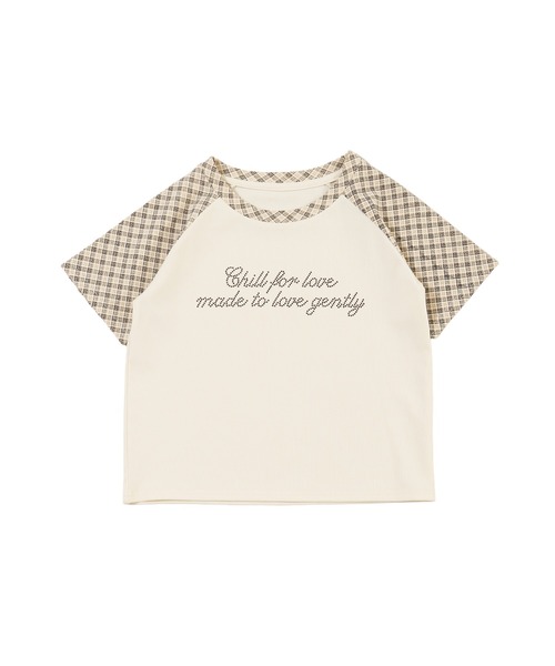 PHILLY(フィリー)の「チェックラグランコンパクトT(Tシャツ/カットソー・レディース・ベージュ/グレー・FREE)」の15枚目の写真