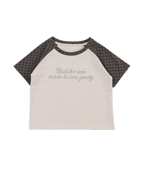 PHILLY(フィリー)の「チェックラグランコンパクトT(Tシャツ/カットソー・レディース・ベージュ/グレー・FREE)」の14枚目の写真