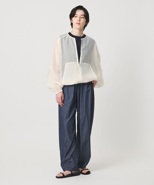 MARW UNITED ARROWS（マルゥ ユナイテッドアローズ）の「＜MARW UNITED ARROWS＞シアー ジップ ブルゾン（その他アウター・レディース・ブラック/ホワイト・FREE）」の15枚目の写真