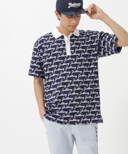 Jack Bunny!!（ジャックバニー）の「Pe/Nyロゴジャガード半袖ポロシャツ（ポロシャツ・メンズ・ネイビー/グリーン・X-LARGE/MEDIUM/LARGE）」の14枚目の写真