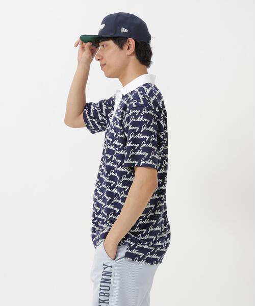 Jack Bunny!!（ジャックバニー）の「Pe/Nyロゴジャガード半袖ポロシャツ（ポロシャツ・メンズ・ネイビー/グリーン・X-LARGE/MEDIUM/LARGE）」の15枚目の写真