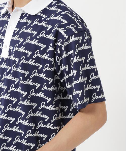 Jack Bunny!!（ジャックバニー）の「Pe/Nyロゴジャガード半袖ポロシャツ（ポロシャツ・メンズ・ネイビー/グリーン・X-LARGE/MEDIUM/LARGE）」の3枚目の写真