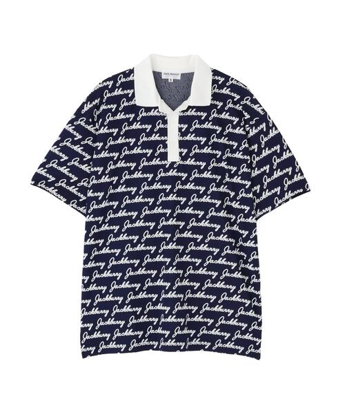 Jack Bunny!!（ジャックバニー）の「Pe/Nyロゴジャガード半袖ポロシャツ（ポロシャツ・メンズ・ネイビー/グリーン・X-LARGE/MEDIUM/LARGE）」の5枚目の写真