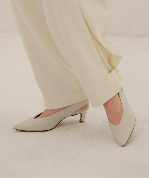 CORSO ROMA，9（コルソローマ）の「CORSO ROMA，9 / slingbacks pumps(コルソ ローマ スリングバックパンプス MILLY979)（パンプス・レディース・ブラック/ホワイト・37/36）」の3枚目の写真