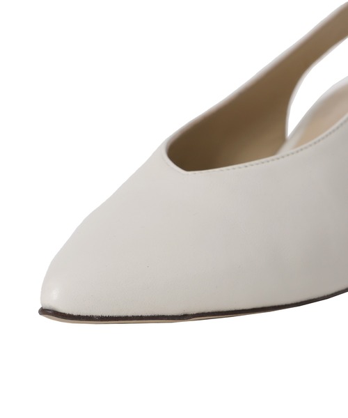 CORSO ROMA，9（コルソローマ）の「CORSO ROMA，9 / slingbacks pumps(コルソ ローマ スリングバックパンプス MILLY979)（パンプス・レディース・ブラック/ホワイト・37/36）」の12枚目の写真