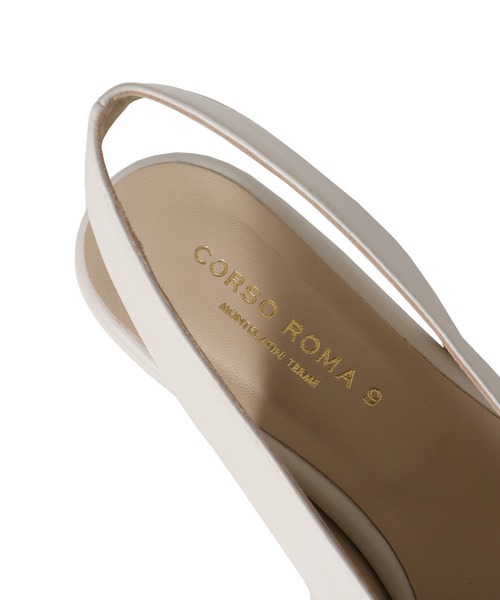 CORSO ROMA，9（コルソローマ）の「CORSO ROMA，9 / slingbacks pumps(コルソ ローマ スリングバックパンプス MILLY979)（パンプス・レディース・ブラック/ホワイト・37/36）」の14枚目の写真