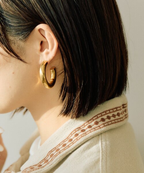 ear PAPILLONNER（イアパピヨネ）の「《金属アレルギー対応/ステンレス》40mmビッグフープピアス（ピアス（両耳用）・レディース・シルバー/ゴールド・FREE）」の13枚目の写真
