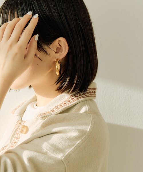 ear PAPILLONNER（イアパピヨネ）の「《金属アレルギー対応/ステンレス》40mmビッグフープピアス（ピアス（両耳用）・レディース・シルバー/ゴールド・FREE）」の14枚目の写真