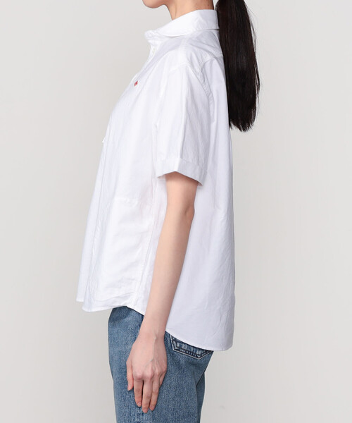 DANTON | オックスフォード 丸襟半袖プルオーバーシャツ SOLID WOMEN