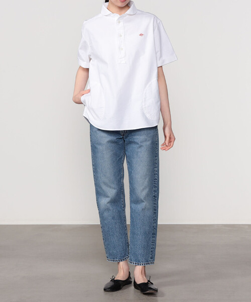 DANTON | オックスフォード 丸襟半袖プルオーバーシャツ SOLID WOMEN