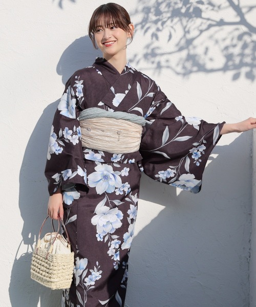 Honeys(ハニーズ)の「兵児帯(和装小物・レディース・アイボリー/ブルー/レッド/グリーン/ピンク/エンジ/マスタード・F)」の8枚目の写真
