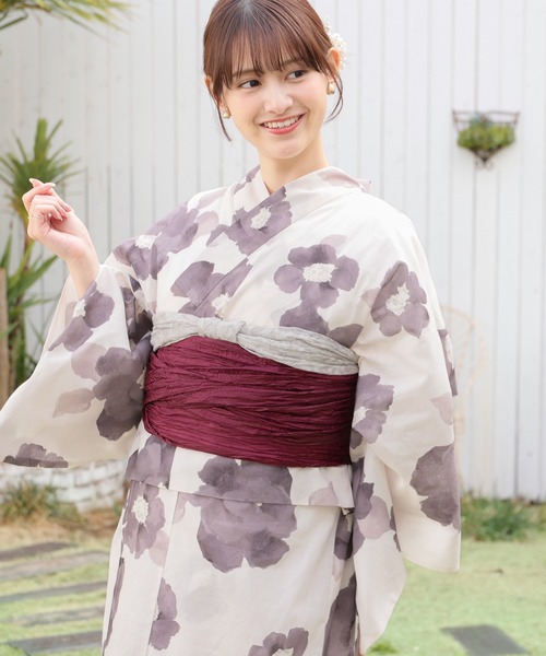 Honeys(ハニーズ)の「兵児帯(和装小物・レディース・アイボリー/ブルー/レッド/グリーン/ピンク/エンジ/マスタード・F)」の12枚目の写真