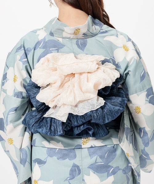 Honeys(ハニーズ)の「兵児帯(和装小物・レディース・アイボリー/ブルー/レッド/グリーン/ピンク/エンジ/マスタード・F)」の20枚目の写真