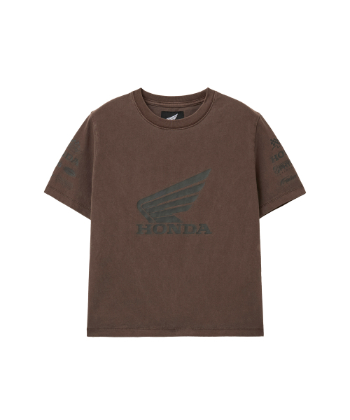 PHYPS MOTORCYCLE(フィップスモーターサイクル)の「Womens Wing Collect Logo Short Sleeve Pigment Brown(Tシャツ/カットソー・レディース・その他・SMALL/MEDIUM)」の1枚目の写真