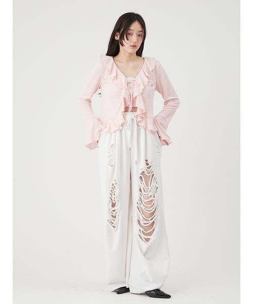 LILY BROWN（リリーブラウン）の「Lily Bearスウェットパンツ（その他パンツ・レディース・イエロー/オフホワイト/グレー・F）」の17枚目の写真