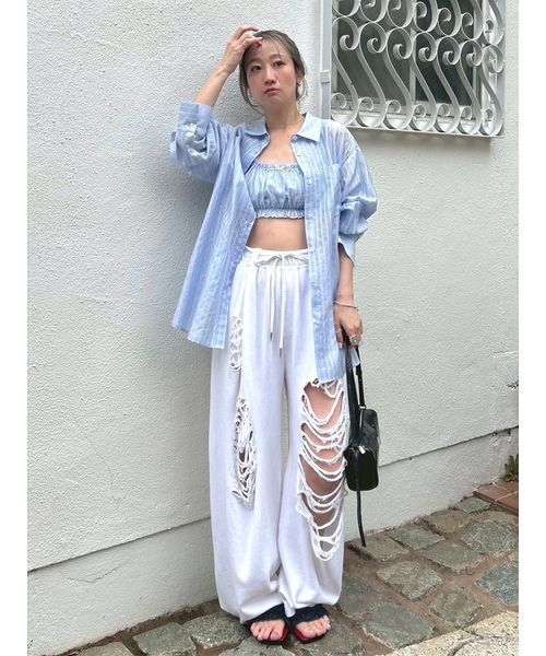 LILY BROWN（リリーブラウン）の「Lily Bearスウェットパンツ（その他パンツ・レディース・イエロー/オフホワイト/グレー・F）」の19枚目の写真