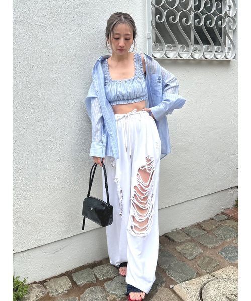 LILY BROWN（リリーブラウン）の「Lily Bearスウェットパンツ（その他パンツ・レディース・イエロー/オフホワイト/グレー・F）」の20枚目の写真