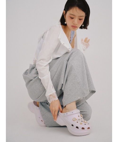 LILY BROWN（リリーブラウン）の「Lily Bearスウェットパンツ（その他パンツ・レディース・イエロー/オフホワイト/グレー・F）」の7枚目の写真