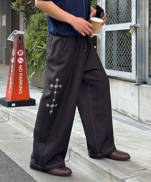 CIAOPANIC（チャオパニック）の「サイドステッチワイドスラックス（その他パンツ・メンズ・ブラック/グレー・LARGE/MEDIUM）」の17枚目の写真