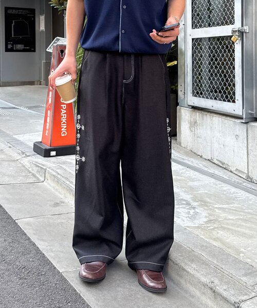 CIAOPANIC（チャオパニック）の「サイドステッチワイドスラックス（その他パンツ・メンズ・ブラック/グレー・LARGE/MEDIUM）」の18枚目の写真