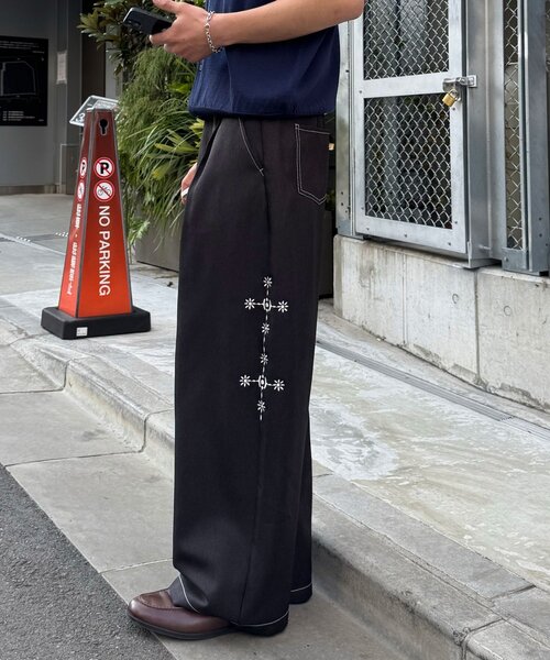 CIAOPANIC（チャオパニック）の「サイドステッチワイドスラックス（その他パンツ・メンズ・ブラック/グレー・LARGE/MEDIUM）」の19枚目の写真