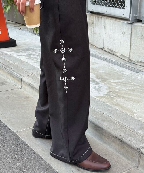 CIAOPANIC（チャオパニック）の「サイドステッチワイドスラックス（その他パンツ・メンズ・ブラック/グレー・LARGE/MEDIUM）」の21枚目の写真