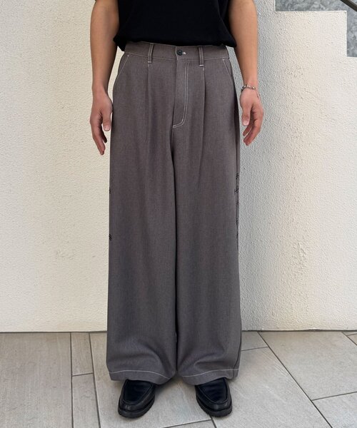 CIAOPANIC（チャオパニック）の「サイドステッチワイドスラックス（その他パンツ・メンズ・ブラック/グレー・LARGE/MEDIUM）」の11枚目の写真