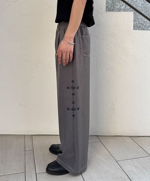 CIAOPANIC（チャオパニック）の「サイドステッチワイドスラックス（その他パンツ・メンズ・ブラック/グレー・LARGE/MEDIUM）」の12枚目の写真
