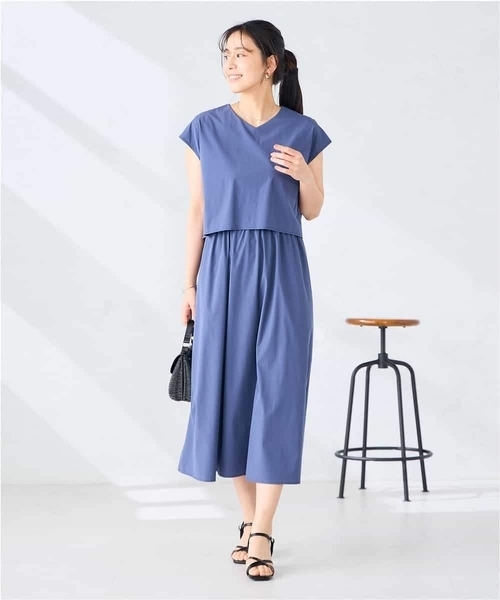 a.v.v(アーヴェヴェ)の「【微撥水】ナイロンドッキングワンピース(ワンピース・レディース・カーキ/ネイビー・38/40)」の15枚目の写真