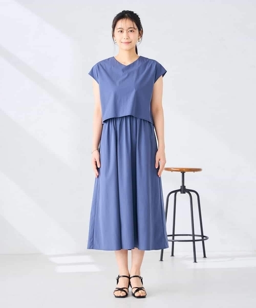 a.v.v(アーヴェヴェ)の「【微撥水】ナイロンドッキングワンピース(ワンピース・レディース・カーキ/ネイビー・38/40)」の12枚目の写真