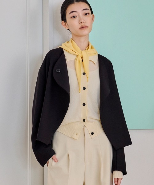 COMMON+HAUS(コモンハウス)の「シースルーニットカーディガン(カーディガン/ボレロ・レディース・サーモンピンク/ブラック/オフホワイト・FREE)」の17枚目の写真