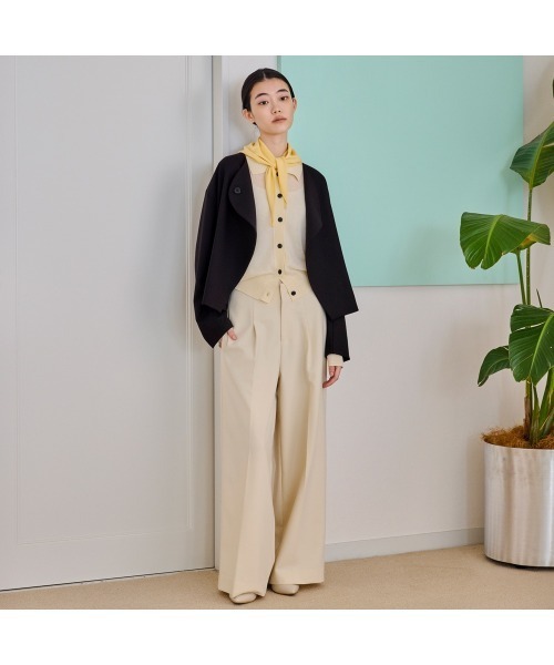 COMMON+HAUS(コモンハウス)の「シースルーニットカーディガン(カーディガン/ボレロ・レディース・サーモンピンク/ブラック/オフホワイト・FREE)」の21枚目の写真