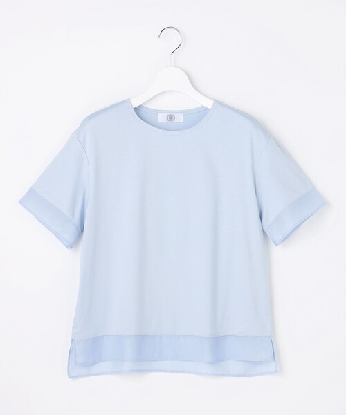 J.PRESS(ジェイプレス)の「【シーンレスに活躍】コットンスムース シアーデザイン カットソー(Tシャツ/カットソー・レディース・ライトグレー系/ライトグリーン系/サックスブルー系/ホワイト系/ネイビー系/ブラウン系・T15/T13)」の22枚目の写真