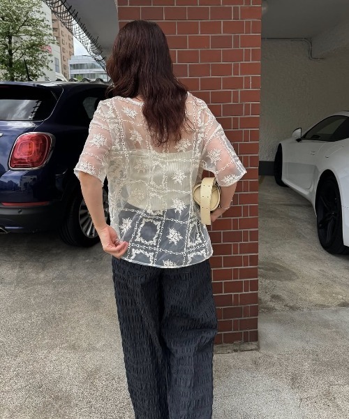 WILLFULLY(ウィルフリー)の「square lace big tee & rib tops SET(Tシャツ/カットソー・レディース・ブラック/ナチュラル・FREE)」の18枚目の写真